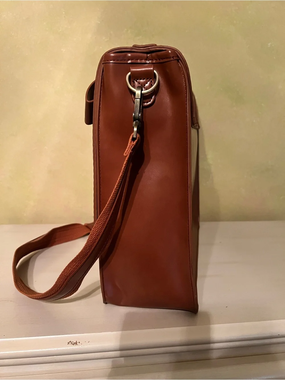 Ecosusi Brown Bow Laptop Bag Vegan Leather With Matching Organizer Folder